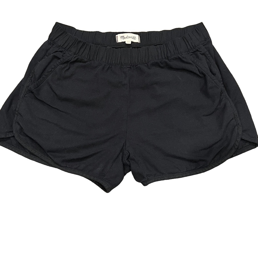 Madewell Black Athletic Shorts with Elastic Waistband
